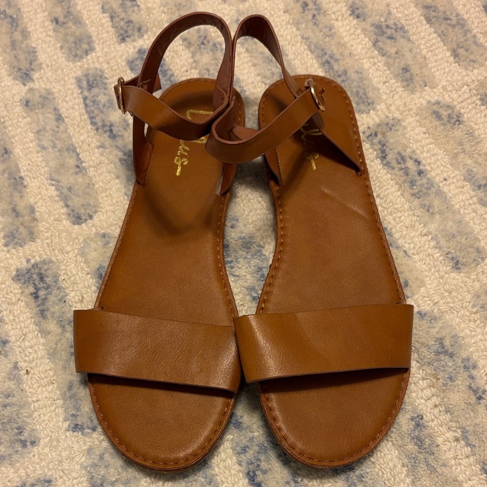 Lulu's Tan Strap Sandals